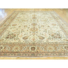 Load image into Gallery viewer, 9&#39;8&quot;x12&#39;10&quot; Ivory Antique Persian Tabriz Hand-Knotted Full Pile Oriental Rug FWR192822