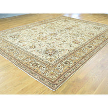 Load image into Gallery viewer, 9&#39;8&quot;x12&#39;10&quot; Ivory Antique Persian Tabriz Hand-Knotted Full Pile Oriental Rug FWR192822