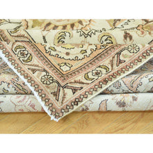 Load image into Gallery viewer, 9&#39;8&quot;x12&#39;10&quot; Ivory Antique Persian Tabriz Hand-Knotted Full Pile Oriental Rug FWR192822