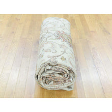 Load image into Gallery viewer, 9&#39;8&quot;x12&#39;10&quot; Ivory Antique Persian Tabriz Hand-Knotted Full Pile Oriental Rug FWR192822