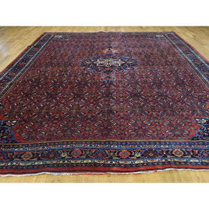 10'5"x13'9" Red Antique Persian Bijar Exc Cond Hand-Knotted Oriental Rug FWR197040