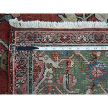 Load image into Gallery viewer, 9&#39;x11&#39;3&quot; Red Hand-Knotted Antique Persian Serapi Open Field Oriental Rug FWR206550