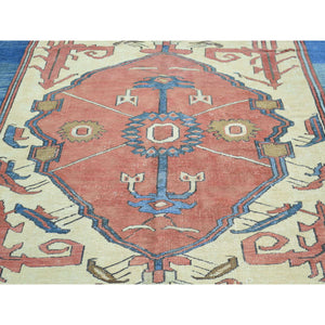 8'4"x14' Red Original Antique Persian Bakshaish Good Cond Gallery Size Rug FWR206562