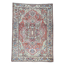 Load image into Gallery viewer, 10&#39;1&quot;x14&#39;1&quot; Pink Hand-Knotted Antique Persian Serapi Good Cond Oriental Rug FWR206568