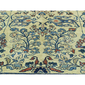 9'4"x11'10" Yellow Handmade Antique Persian Lilihan Mint Cond Full Pile Rug FWR206592