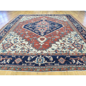 9'10"x13'5" Red Antique Persian Serapi Good Cond Hand-Knotted Oriental Rug FWR212598