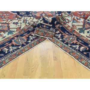 9'10"x13'5" Red Antique Persian Serapi Good Cond Hand-Knotted Oriental Rug FWR212598