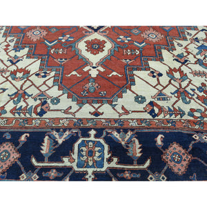 9'10"x13'5" Red Antique Persian Serapi Good Cond Hand-Knotted Oriental Rug FWR212598