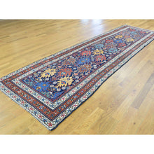 Load image into Gallery viewer, 3&#39;5&quot;x12&#39;9&quot; Blue Full Pile Antique Mint Condition Northwest Persian Wide Runner FWR217602