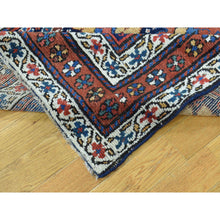 Load image into Gallery viewer, 3&#39;5&quot;x12&#39;9&quot; Blue Full Pile Antique Mint Condition Northwest Persian Wide Runner FWR217602