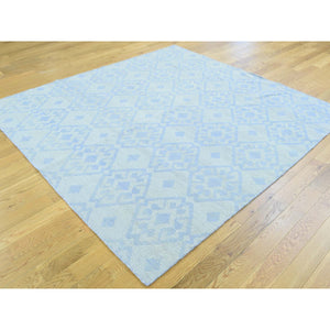 7'10"x7'10" Hand-Woven Flat Weave Reversible Durie Kilim Square Rug FWR217710