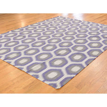 Load image into Gallery viewer, 8&#39;10&#39;&#39;x12&#39;2&#39;&#39; Purple Flat Weave Durie Kilim Reversible Hand Woven Rug FWR227268