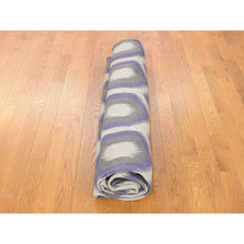 Load image into Gallery viewer, 8&#39;10&#39;&#39;x12&#39;2&#39;&#39; Purple Flat Weave Durie Kilim Reversible Hand Woven Rug FWR227268