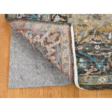 Load image into Gallery viewer, 8&#39;4&#39;&#39;x9&#39;9&#39;&#39; Silk with Textured Wool Ancient Cartouche Design Hand Knotted Rug FWR233820