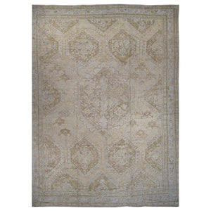 19'2''x24'7'' Brown Hand-Knotted Antique Turkish Oushak Exc Cond Oversize Oriental Rug FWR234372