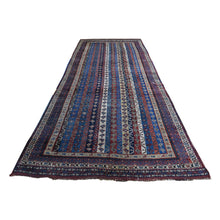 Load image into Gallery viewer, 4&#39;10&quot;x11&#39;8&quot; Colorful Antique Persian Tribal Lori Buft With Shawl Design Wide Runner Hand-Knotted Oriental Rug FWR258828