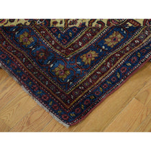 Load image into Gallery viewer, 7&#39;2&quot;x20&#39;1&quot; Yellow Antique Persian Gallery Size Runner Bijar Pure Wool Hand-Knotted Oriental Rug FWR258834