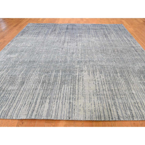 8'x10'4" Vertical Ombre Design Pure Silk Hand-Knotted Oriental Rug FWR260466
