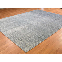 Load image into Gallery viewer, 8&#39;x10&#39;4&quot; Vertical Ombre Design Pure Silk Hand-Knotted Oriental Rug FWR260466