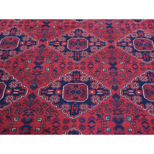 13'1"x19'8" Mansion Size Afghan Khamyab Denser Weave with Shiny Wool Hand Knotted Oriental Rug FWR261678