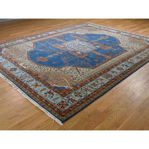 9'2"x11'7" Pure Wool Vegetable Dyes Bakshaish Hand-Knotted Oriental Rug FWR261828