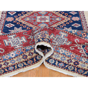 11'8"x16'6" Oversize Ivory Super Kazak Pure Wool Hand Knotted Oriental Rug FWR271890