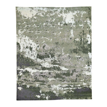 Load image into Gallery viewer, 8&#39;x9&#39;10&quot; Hand-Knotted Abstract Design Wool And Silk Hi And Low Pile Oriental Rug FWR275700