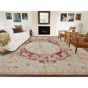 8'x10' Hand-Knotted Thick And Plush Savonnerie Napoleon III Design Oriental Rug FWR280668