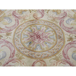 8'x10' Hand-Knotted Thick And Plush Savonnerie Napoleon III Design Oriental Rug FWR280668