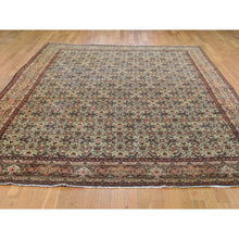 Load image into Gallery viewer, 8&#39;4&quot;x11&#39;5&quot; Gold Antique Persian Tabriz Fish Design Pure Wool Hand Knotted Oriental Rug FWR287904