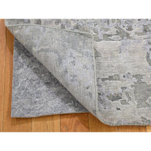 Load image into Gallery viewer, 2&#39;x3&#39; Sampler Gray Abstract Design Wool And Silk Hand Knotted Oriental Rug FWR288612