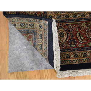 9'x12'3" Herati Fish Design 175 KPSI Hand Knotted Wool And Silk Oriental Rug FWR290832