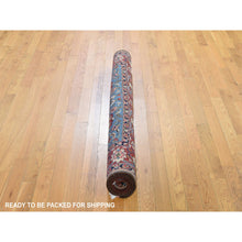 Load image into Gallery viewer, 4&#39;8&quot;x7&#39; Blue Vintage Persian Qum Full Pile Exc Condition Hand Knotted Oriental Rug FWR292236