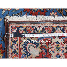 Load image into Gallery viewer, 4&#39;8&quot;x7&#39; Blue Vintage Persian Qum Full Pile Exc Condition Hand Knotted Oriental Rug FWR292236