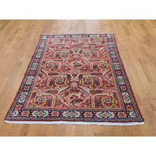 Load image into Gallery viewer, 4&#39;1&quot;x6&#39;7&quot; Red Antique Persian Mahal Exc Condition Hand Knotted Oriental Rug FWR294324