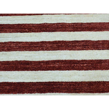 Load image into Gallery viewer, 2&#39;5&quot;x4&#39; Hand Knotted Pure Wool Peshawar American Flag Wall Hanging Rug FWR294372