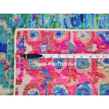 Load image into Gallery viewer, 8&#39;x10&#39;3&quot; THE PEACOCK, Sari Silk Colorful Hand Knotted Oriental Rug FWR296256
