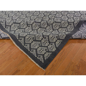 11'9"x15' Gray Oversized All Over Paisley Design Turkish Knot Oushak Hand Knotted Oriental Rug FWR298620