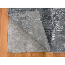 Load image into Gallery viewer, 6&#39;1&quot;x9&#39;3&quot; Gray Wool And Pure Silk Jewellery Design Hand Knotted Oriental Rug FWR299682