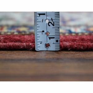 2'10"x20'1" Super Kazak Red Geometric Design Pure Wool Hand-Knotted XL Runner Oriental Rug FWR300390