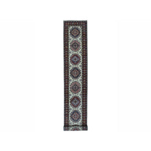 Load image into Gallery viewer, 2&#39;9&quot;x19&#39;1&quot; Ivory Super Kazak Geometric Design Hand-Knotted XL Runner Oriental Rug FWR301122