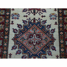 Load image into Gallery viewer, 2&#39;9&quot;x19&#39;1&quot; Ivory Super Kazak Geometric Design Hand-Knotted XL Runner Oriental Rug FWR301122