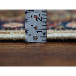 2'9"x19'1" Ivory Super Kazak Geometric Design Hand-Knotted XL Runner Oriental Rug FWR301122