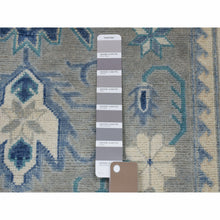 Load image into Gallery viewer, 3&#39;2&quot;x5&#39; Gray Vintage Look Kazak Pure Wool Hand-Knotted Oriental Rug FWR301332