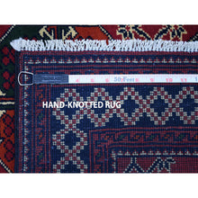 Load image into Gallery viewer, 3&#39;3&quot;x5&#39;3&quot; Vintage Red Elephant Feet Design Afghan Andkhoy Pure Wool Hand-Knotted Oriental Rug FWR302640