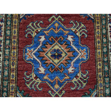 Load image into Gallery viewer, 2&#39;8&quot;x19&#39;5&quot; Red Super Kazak Pure Wool Geometric Design XL Runner Hand-Knotted Oriental Rug FWR303450