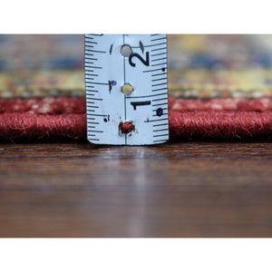 2'8"x19'5" Red Super Kazak Pure Wool Geometric Design XL Runner Hand-Knotted Oriental Rug FWR303450