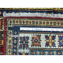 Load image into Gallery viewer, 2&#39;8&quot;x19&#39;5&quot; Red Super Kazak Pure Wool Geometric Design XL Runner Hand-Knotted Oriental Rug FWR303450