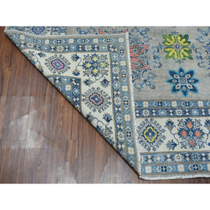 8'x9'9" Colorful Fusion Kazak Pure Wool Hand-Knotted Oriental Rug FWR303474