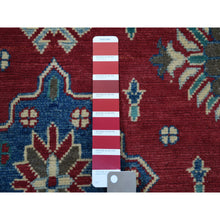 Load image into Gallery viewer, 3&#39;4&quot;x4&#39;9&quot; Red Kazak Pure Wool Geometric Design Hand-Knotted Oriental Rug FWR303906
